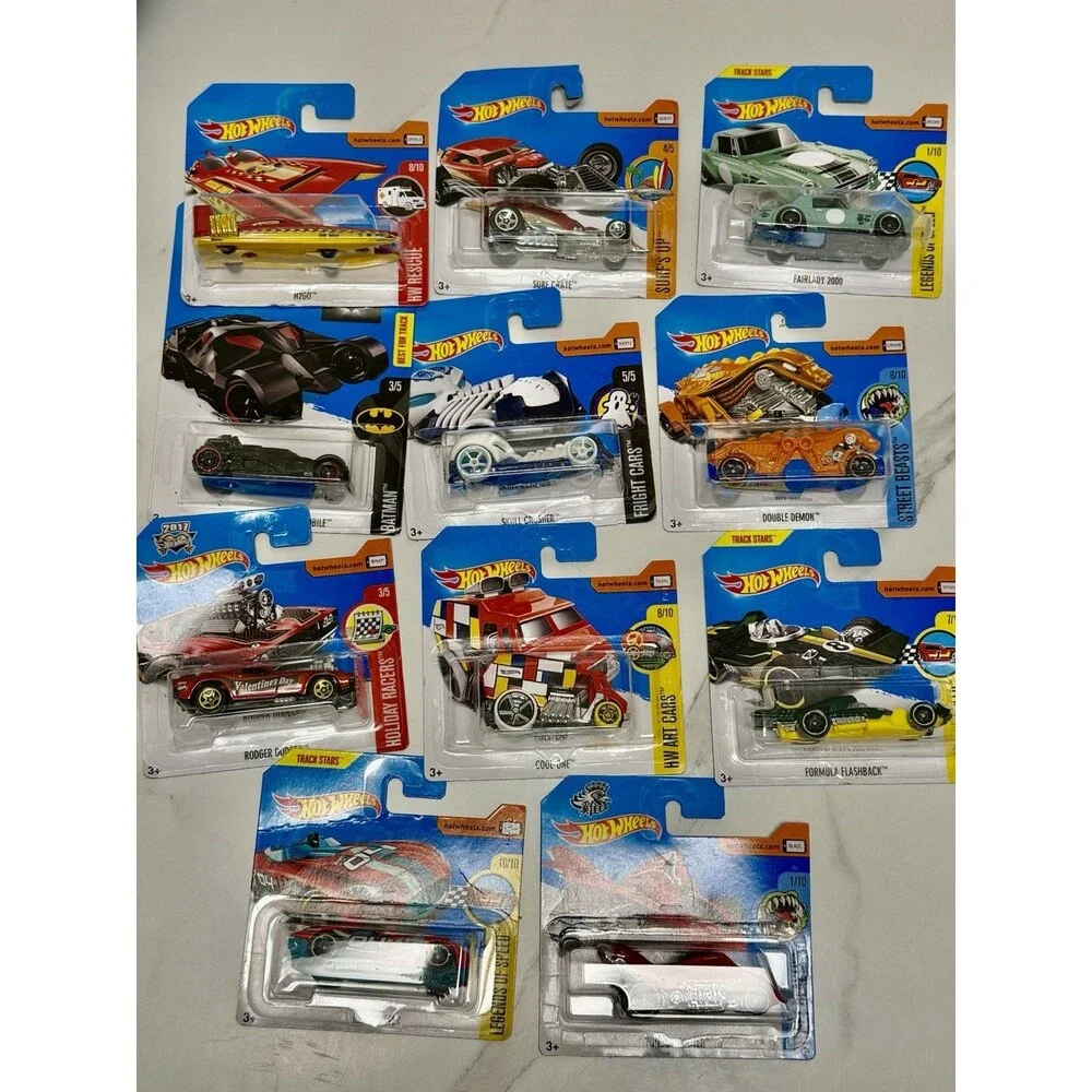 Hot Wheels Mainline Lot 11 Cars Sealed Fairlady 2000 Surf Crate Batmobile